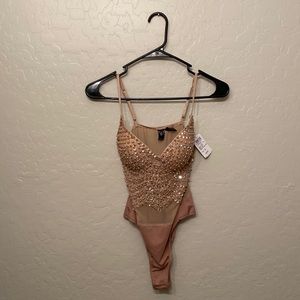 Windsor Bodysuit Size S- Neutral/Tan- Perfect for night out/date night